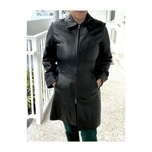 Black leather jacket